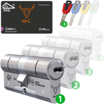 M&C Color+ cilinder met kerntrekbeveiliging - SKG***