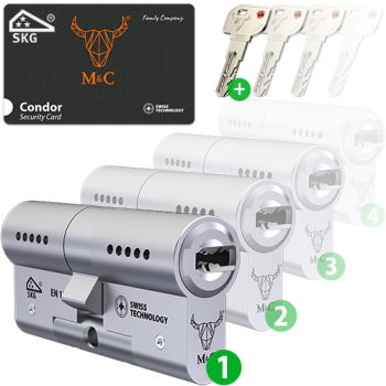 M&C Condor cilinder met kerntrekbeveiliging - SKG***