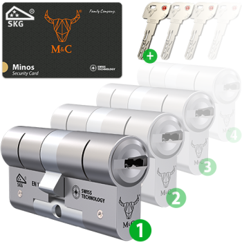 M&C Minos cilinder met kerntrekbeveiliging - SKG***